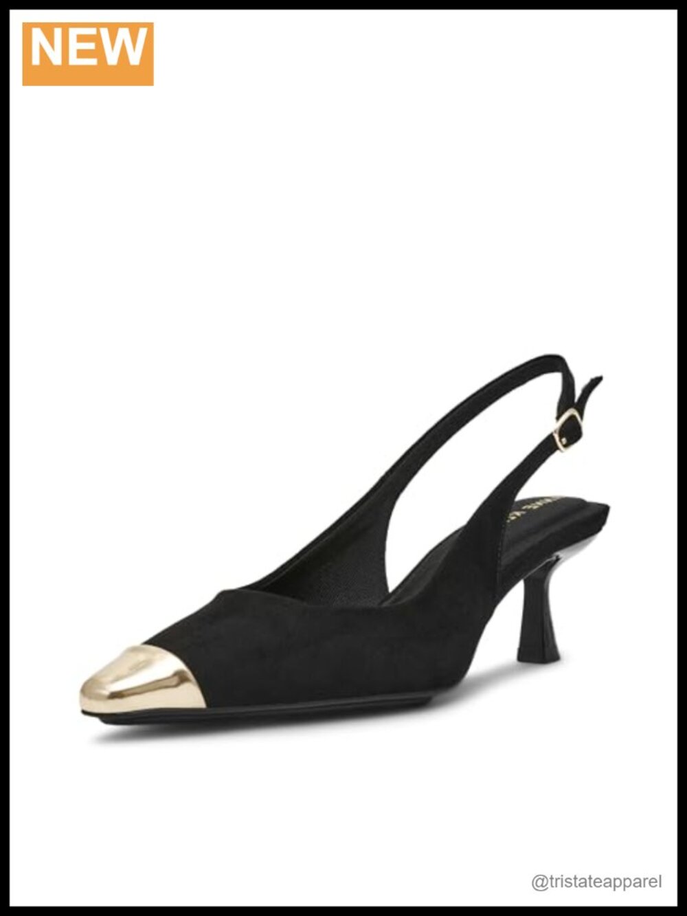 Anne Klein Chai Kitten Heel Pointed Toe Pump Pull-On Faux Suede